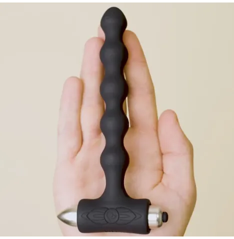 ROCKS-OFF - PETITE SENSATIONS PEARLS ANAL PLUG VIBRATOR SCHWARZ