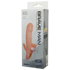 BAILE - BRAVE MAN PENISHÜLLE MIT KLITORIS UND ANALSTIMULATION FLEISCH 16.5 CM