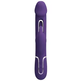 PRETTY LOVE - KAMPAS RABBIT 3 IN 1 MULTIFUNCTION VIBRATOR WITH TONGUE VIOLET