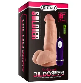 SHEQU - SOLDIER VIBRATOR DILDO WITH REMOTE CONTROL 16 CM