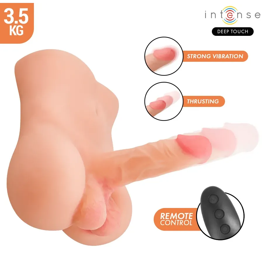 INTENSE DEEP TOUCH - DAMIEN TORSO CON DILDO REALISTICO CON TELECOMANDO A SPINTA E VIBRAZIONE 3,5 KG INTENSE DEEP TOUCH - DAMIEN TORSO CON DILDO REALISTICO CON TELECOMANDO A SPINTA E VIBRAZIONE 3,5 KG