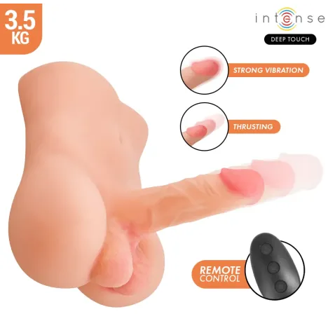 INTENSE DEEP TOUCH - DAMIEN TORSO CON DILDO REALISTICO CON TELECOMANDO A SPINTA E VIBRAZIONE 3,5 KG
