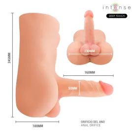 INTENSE DEEP TOUCH - DAMIEN TORSO CON DILDO REALÍSTICO CON EMPUJE Y VIBRACIÓN CONTROL REMOTO 3.5 KG