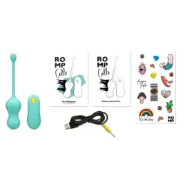 ROMP - CELLO MULTIFUNCTION VIBRATING EGG TURQUOISE REMOTE CONTROL