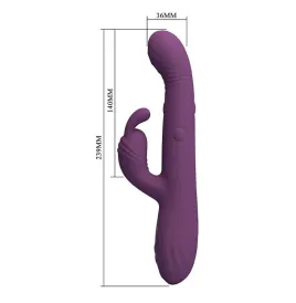 PRETTY LOVE - DEE VIBRADOR RABBIT MULTIFUNCIÓN OSCILANTE Y PERCUTOR MORADO