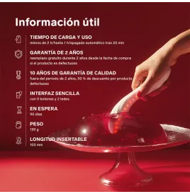 LELO - MONA SPECTRA MASSEUR INTIME À LUMIÈRE ROUGE RECHARGEABLE CONTRÔLÉ PAR APPLICATION