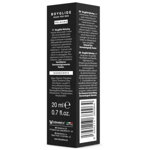 INTIMATELINE - BOYGLIDE SPRAY RELAXANT ANAL 20 ML