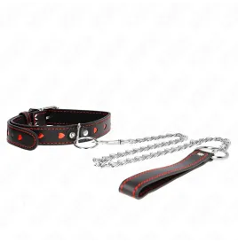 KINK - HALSKETTE MIT BAND 65 CM HERZDETAILS 52,5 X 2,5 CM