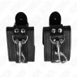 KINK - MUÑEQUERAS ESTILO MAZMORRA CON CERRADURA NEGRO AJUSTABLE 21-28 CM X 5.5 CM