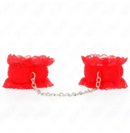 KINK - CINTURINO DA POLSO ELASTICO IN PIZZO ROSSO