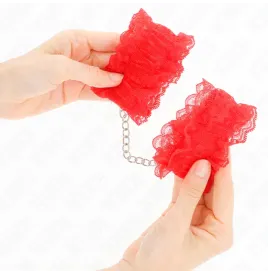 KINK - CINTURINO DA POLSO ELASTICO IN PIZZO ROSSO