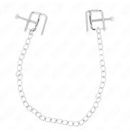 KINK - PINZAS PARA PEZONES COMPRESORA TORNILLO DE BANCO CON CADENA 30 CM