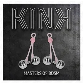 KINK - LUMINOUS SKULL NIPPLE CLAMPS WITH RING BELLS ADJUSTABLE PINK - SILVER
