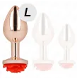 KINK - PLUG ANAL ORO ROSADO ROSA ROJA L