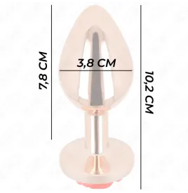 KINK - PLUG ANAL ORO ROSADO ROSA ROJA L