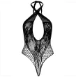 LEG AVENUE - TEDDY-HALFTER MIT SPITZE SCHWARZ LEG AVENUE - TEDDY-HALFTER MIT SPITZE SCHWARZ