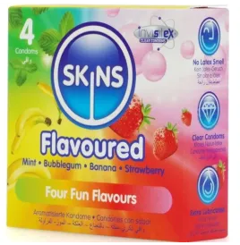 SKINS - PRESERVATIVI MULTIGUSTO PREMIUM CONFEZIONE DA 4