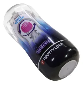 PRETTY LOVE - COPPA PER MASTURBAZIONE TESTURIZZATA A 360° TRASPARENTE