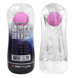 PRETTY LOVE - 360º TEXTURED MASTURBATION CUP CLEAR