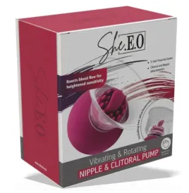 SHE.E.O - BOMBA VIBRADORA Y GIRATORIA PARA PEZONES Y CLÍTORIS