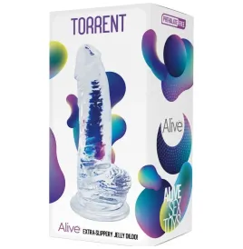 ALIVE - TORRENT PÉNIS RÉALISTE TRANSPARENT 20,6 CM