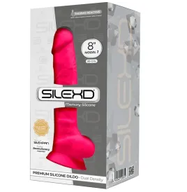 SILEXD - MODEL 1 REALISTIC PENIS PREMIUM SILEXPAN SILICONE FUCHSIA 20 CM