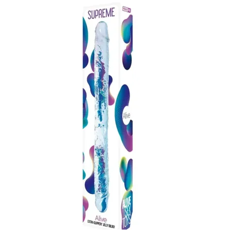 ALIVE - PÉNIS RÉALISTE SUPRÊME TRANSPARENT 38,5 CM