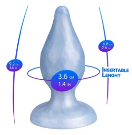 SILEXD - DIAMOND PLUG ANAL FANTASY SILICONE LIQUIDE THERMOREACTIF BLEU NACRÉ 9,2 CM