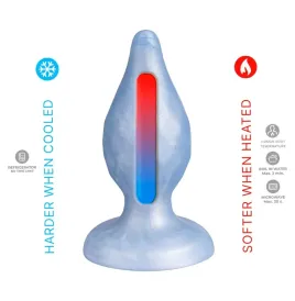 SILEXD - DIAMOND PLUG ANAL FANTASY SILICONA LIQUIDA TERMOREACTIVO AZUL PERLA 9.2 CM