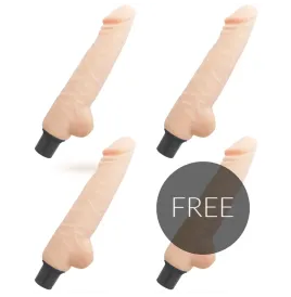 LOVECLONE - VIBRATEUR AUTOLUBRIFIANT HARALD 24 CM -O- 4 CM 3 1 GRATUIT