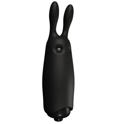 ADRIEN LASTIC - VIBRATORE CONIGLIO NERO TASCABILE IN LASTIC