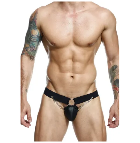 MOB - DNGEON JOCKSTRAP NERO CON CATENA TAGLIA UNICA