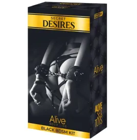 ALIVE - SECRET DESIRES KIT 7 PIEZAS BDSM NEGRO
