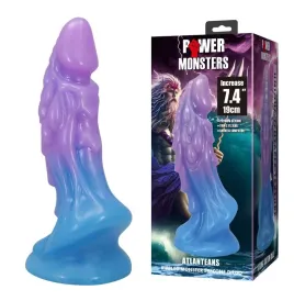 POWER MONSTERS - ATLANTEANS DILDO REALÍSTICO CON VENTOSA 19 CM Ø 5 CM AZUL Y MORADO