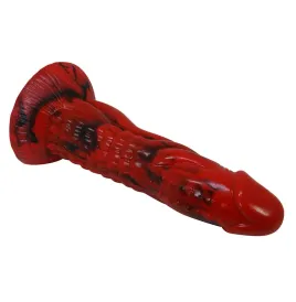 POWER MONSTERS - DILDO FANTASY MINOTAURO CON VENTOSA 21 CM Ø 5 CM ROSSO E NERO