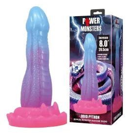 POWER MONSTERS - DILDO VOID PYTHON FANTASY CON VENTOSA 20,5 CM Ø 5,2 CM BLU, VIOLA E ROSA