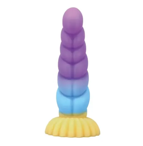 POWER MONSTERS - GODEMICHET EN SILICONE LICORNE TRICOLOR FANTASY 22 CM Ø 5 CM