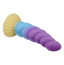 POWER MONSTERS - EINHORN DREIFARBIGER FANTASIE-SILIKONDILDO 22 CM Ø 5 CM