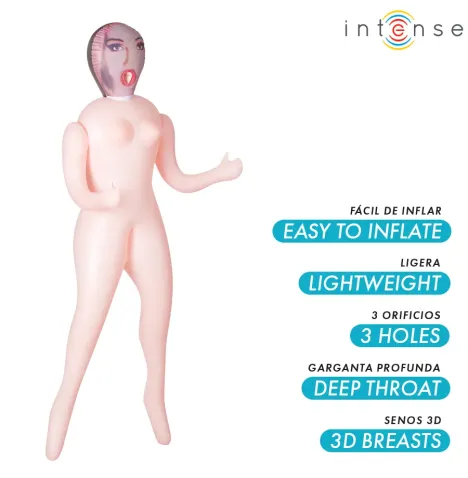 INTENSE DOLLS - POUPÉE GONFLABLE MONIQUE À TROIS ORIFICES