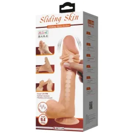 PRETTY LOVE - SLIDING SKIN SERIES REALISTISCHER DILDO MIT SLIDING SKIN SAUNAPF FERNBEDIENUNG FLEISCH 24 CM