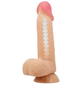 PRETTY LOVE - SLIDING SKIN SERIES REALISTIC DILDO WITH SLIDING SKIN SUCTION CUP 20.6 CM