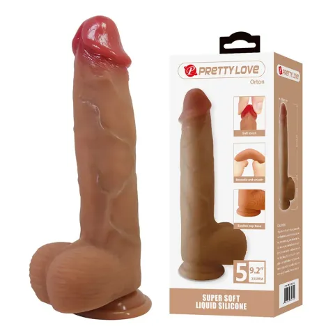 PRETTY LOVE - ORTON DILDO REALISTICO CON VENTOSA 23,5 CM -Ø- 4,9 CM