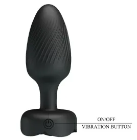 PRETTY LOVE - PLUG ANAL VARIAN AVEC LUMIÈRE LED NOIR 10,8 CM