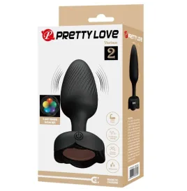 PRETTY LOVE - VARIAN ANAL PLUG WITH LED LIGHT BLACK 10.8 CM