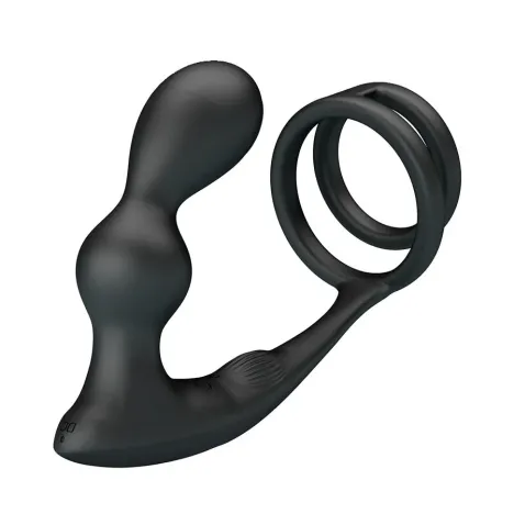 MR PLAY - VIBRATING ANAL PLUG WITH PENIS RING REMOTE CONTROL