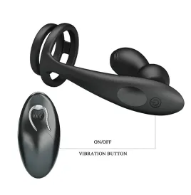 MR PLAY - PLUG ANALE VIBRANTE CON ANELLO PER PENE E TELECOMANDO