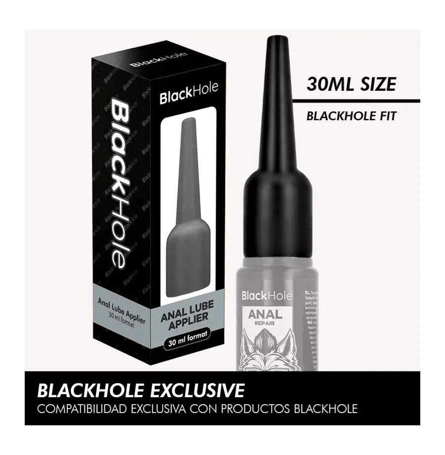 BLACK HOLE - APPLICATORE LUBRIFICANTE ANALE TAGLIA S 30 ML BLACK HOLE - APPLICATORE LUBRIFICANTE ANALE TAGLIA S 30 ML