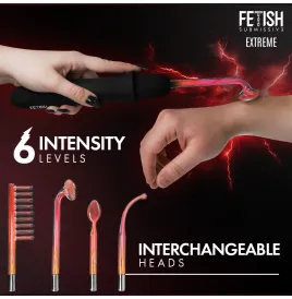 FETISH SUBMISSIVE - VIBRADOR WAND ELECTROESTIMULACIÓN ALTA FRECUENCIA