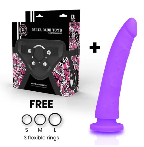 DELTA CLUB - TOYS ARNES DONG SILICONE VIOLET 20 CM -O- 4 CM