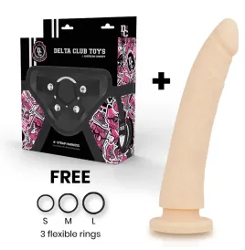 DELTA CLUB - TOYS HARNESS DONG FLESH SILICONE 23 CM -O- 4.5 CM